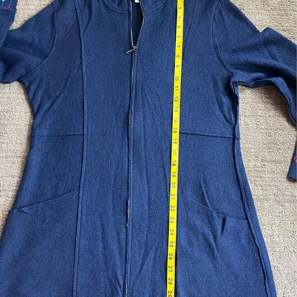 Coldwater Creek Wool Blend Blue Tunic full-zip Sweater size S - Picture 9 of 9